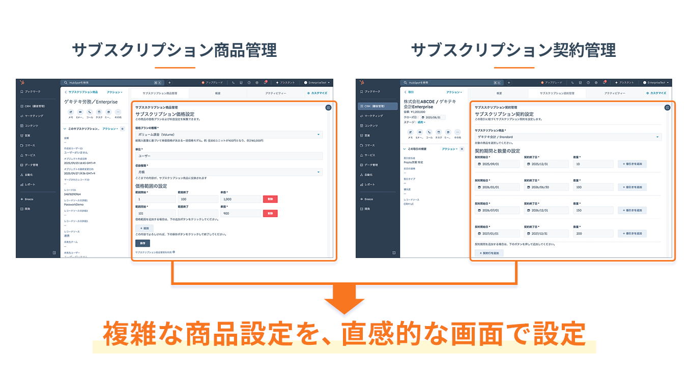 複雑な料金設定も直感的な画面で楽々と設定
